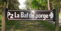 Cazaux - La Bat du Porge - panneau indicateur