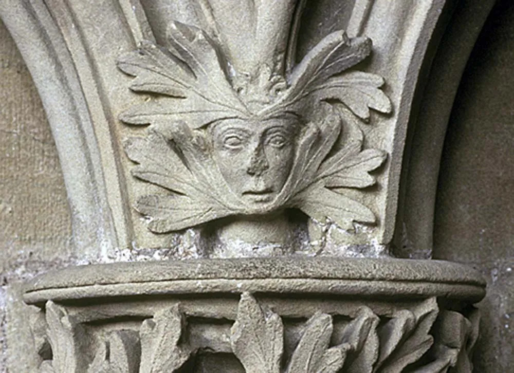 "Green Man" d'ua glèisa d'Anglatèrra...