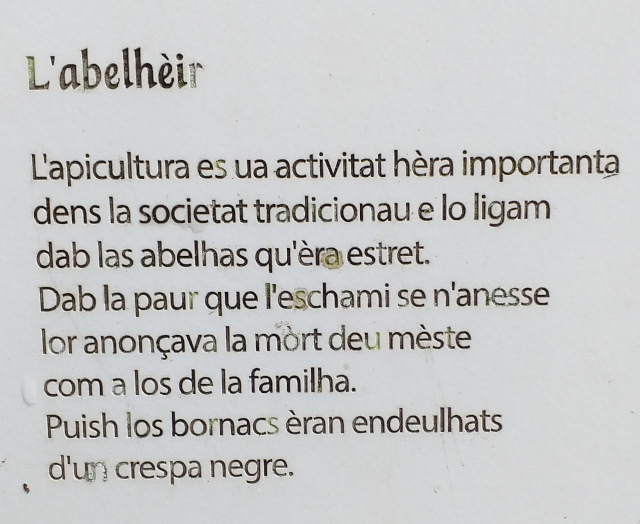 Airial de Marquèze - cartel en gascon