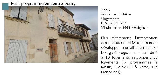 Mézin - Résidence HLM en centre-bourg