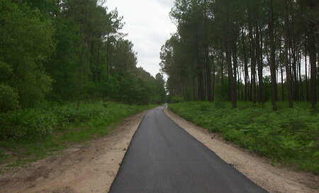 La voie verte La Brède - Hostens toute neuve, en 2012