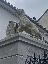 Bagnères de Bigorre : le chien de la rue Léon Géruzet.